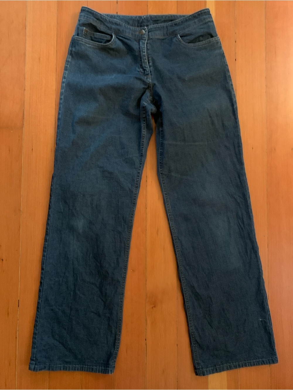 Eileen Fisher Dark Blue Straight-Leg Jeans